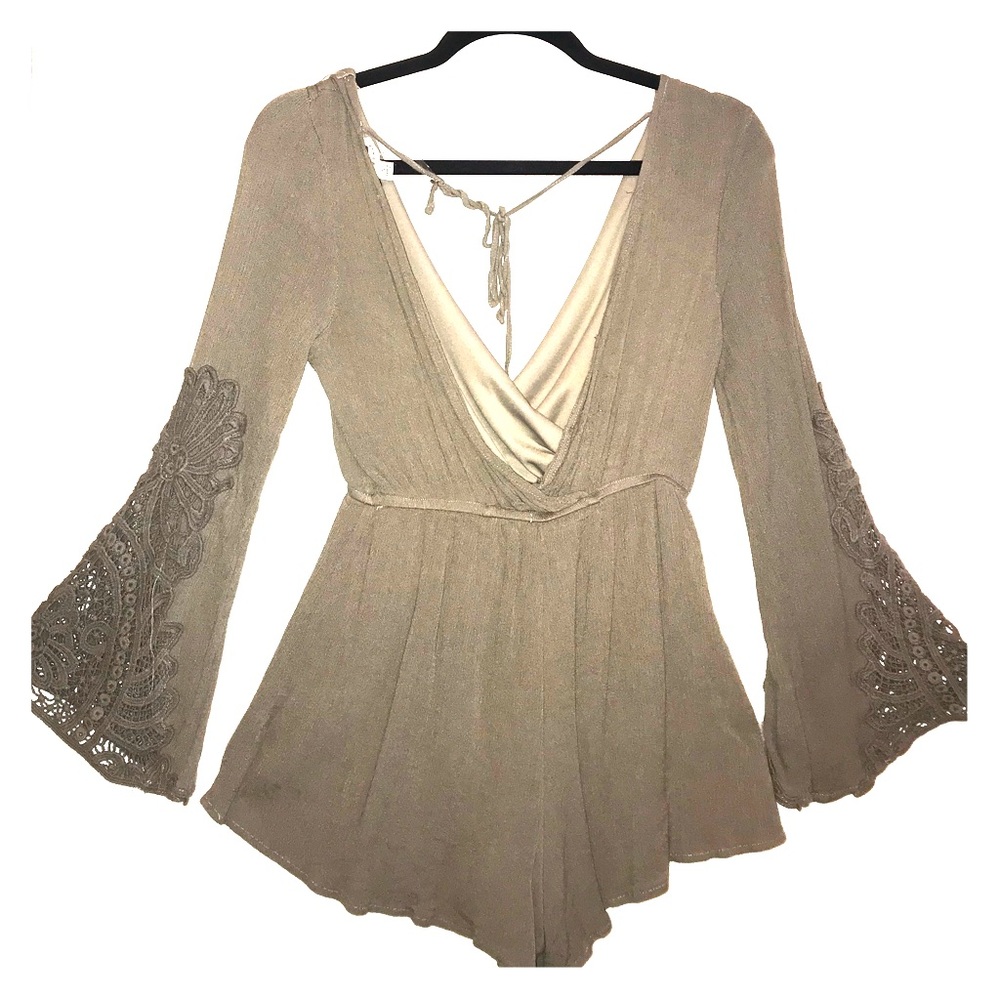 Dark green romper ✨